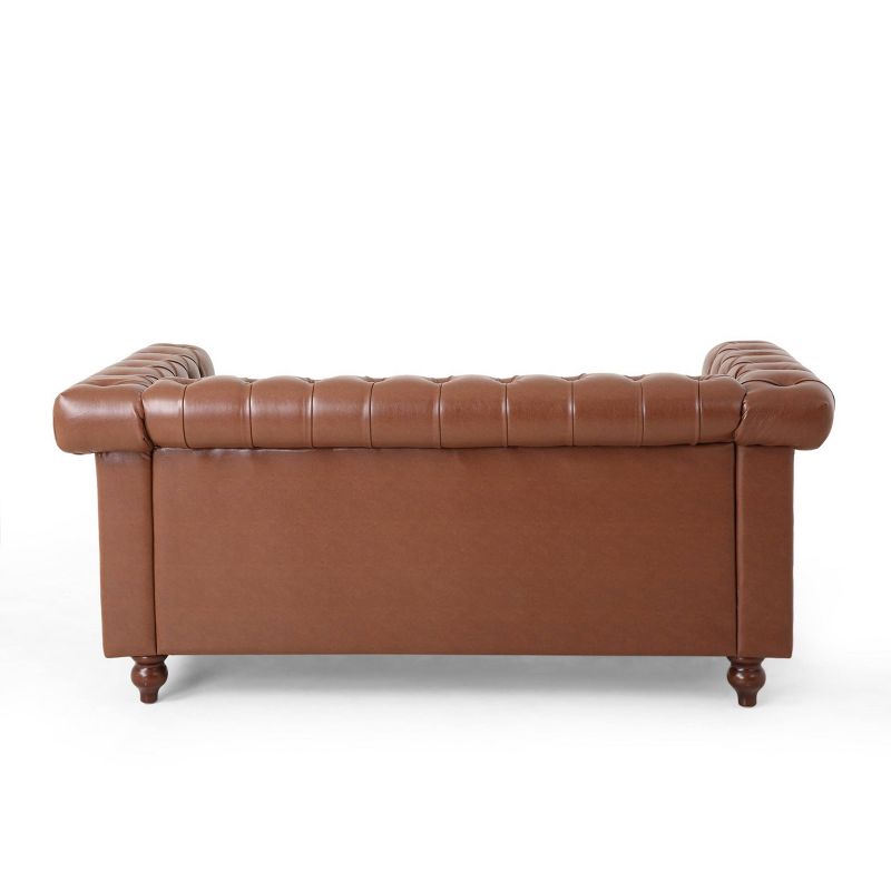 Brinkhaven Contemporary Button Tufted Loveseat with Nailhead Trim - Christopher Knight Home, 5 of 10