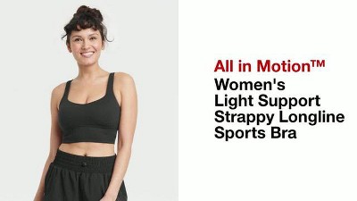 Women's Light Support Strappy Longline Sports Bra - All In Motion™ : Target