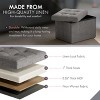Ornavo Home Collapsible Rectangle Small Storage Ottoman - 12" x 16" x 12" - 3 of 4