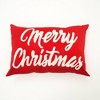 SEVOBAL Bed Pillows Uniquely Handcrafted Noel Themed Beaded Pillow Perfect for Elevating Holiday Home Decor, Cozy Gift for the Season, Red, 25"*17"*3" - 2 of 4