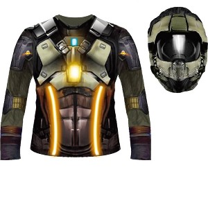 HMS Fortnite Inspired Child Sublimated Costume Shirt & Hood - Dark Voyager - 1 of 1