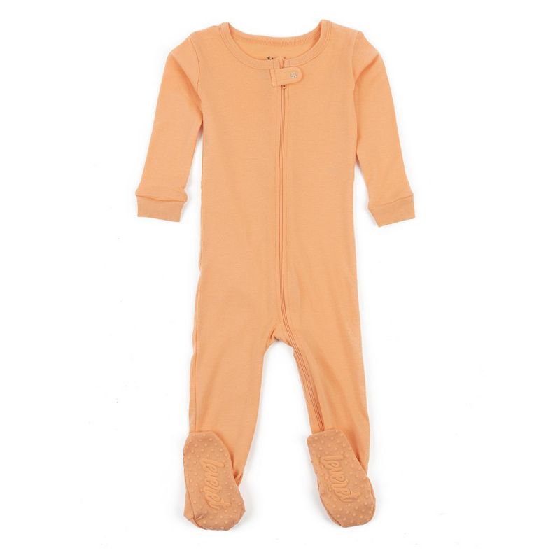Leveret Toddler Footed Cotton Solid Boho Color Pajama, 5 of 11