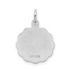 Black Bow Jewelry Sterling Silver, Sarah Collection 15mm Brocaded Disc Initial D Pendant - 3 of 4