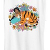 Women's - Disney Princess - Jasmine And Rajah Flowers Short Sleeve Graphic T-Shirt - 2 of 4