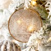4.25"H Sullivans Christmas Rustic Tree Disc Ornaments Set of 4  Gray - 3 of 3