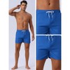 INSPIRE CHIC Men's Casual Lightweight Solid Color Elastic Waist Drawstring Summer Beach Board Shorts - 4 of 4