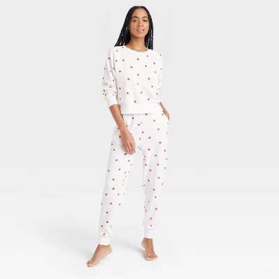 Colsie brand medium cozy heart pajama set