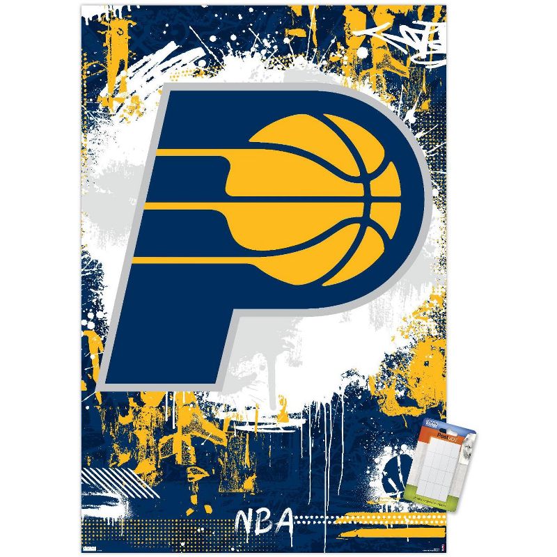Trends International NBA Indiana Pacers - Maximalist Logo 23 Unframed Wall Poster Prints, 1 of 7