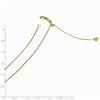 Black Bow Jewelry 0.8mm 14k Yellow Gold Adjustable Diamond Cut Wheat Chain Necklace - 2 of 4