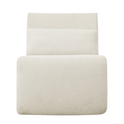 SEVOBAL Sofa Bean Bag Chair Lazy Floor Sofas Cozy Couch Fireside Chair Memory Foam Lounge Chair Living Room Bedroom Office, Beige, 36.6"*17.8"*17.8"