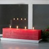 Vance Kitira 12.25" Layered Brick Candle, Red - 3 of 4