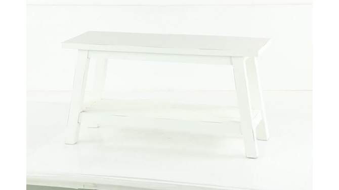 Farmhouse Solid Wood Bench White - Olivia &#38; May, 2 of 9, play video