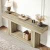 Resenkos Entryway Table, Console Sofa Table,63" Wood Console Table, Farmhouse 2-Tier Sofa Table Entryway Table,Rustic - 4 of 4