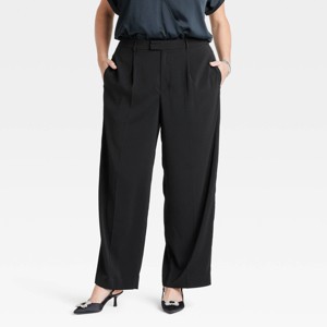 Women's High-Rise Satin Side Striped Straight Trousers - A New Day™ - 1 of 3