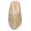 Allegra K Women's Glitter Pointed Toe Slip on Chunky Heels Slide Mules - 2 of 4