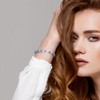 EVERLY JEWELRY | Sterling Silver 37 1/10 CT TGW Sky Blue Topaz London Blue Topaz Bracelet, 7.25-inch - 3 of 4