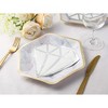 Blue Panda 50-Pack Silver Foil Diamond Die Cut Luncheon Disposable Paper Napkins, 3-Ply, Folded 6 x 6 Inches - 3 of 4