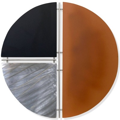 Geo Chart Metal Wall Sculpture Black - StyleCraft: Iron Abstract Artwork, Vertical Orientation with Mounting Hardware