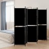 'vidaXL 5-Panel Fabric Room Divider, Modern Black Privacy Screen, Sturdy Iron Frame, Foldable Design, Easy Assembly, Ideal for Home and Office - 2 of 4