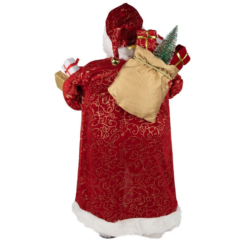 Northlight 32" Red and Gold Santa Claus with Gifts Christmas Figure, 5 of 7