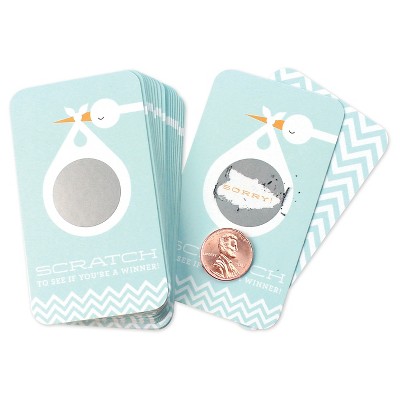 24ct Scratch off Baby Shower Game Cards Blue