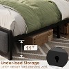 Bed Frame with Storage Headboard and 2 Drawers, Linen Upholstered Platform Bed Frame with Charging Station No Box Spring Needed - 3 of 4