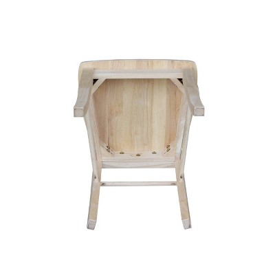 Unfinished Wood Ladderback Side Chair Set