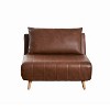 Merrick Lane Convertible Tri-Fold Sleeper Chair with Channel Stitching and Pillow - 4 of 4
