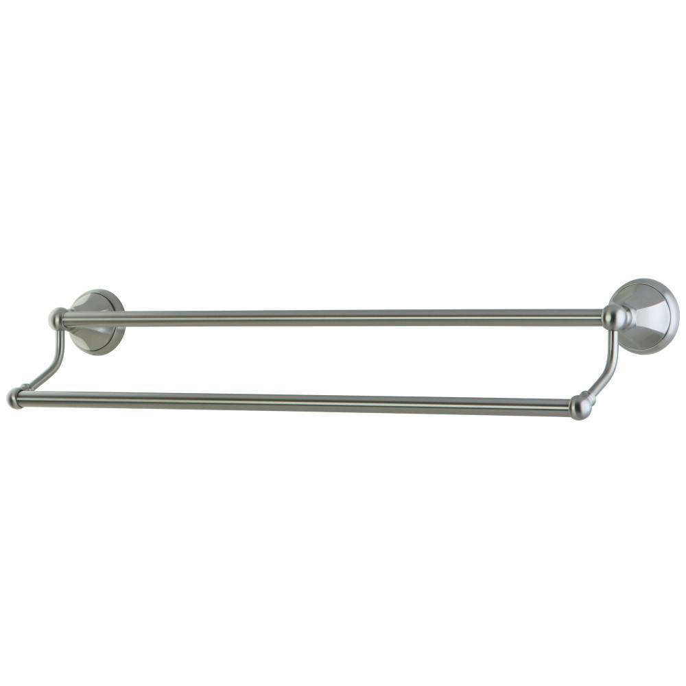 Photos - Towel Holder Kingston Brass 24" Dual Towel Bar Satin Nickel  