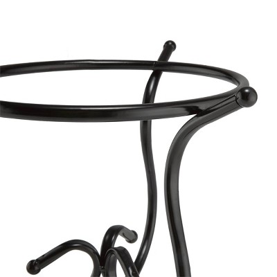9" Black Metal Gazing Globe Display Stand