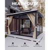 All-Weather Hardtop Gazebo with Double Metal Roof & Sturdy Aluminum Frame. Includes Net & Curtain for Year-Round Patio Comfort - 4 of 4