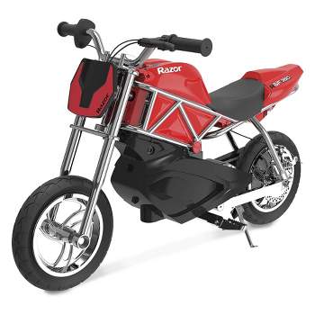 Razor RSF350 Electric Bike with Pneumatic Tires, Chain Driven Motor, and Hidden Compartment Supports 140 Pounds and Speeds of 14 Miles per Hour, Red