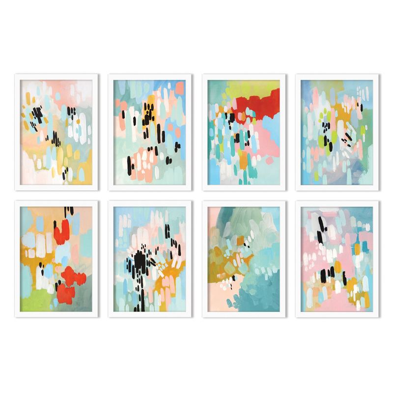 Abstract Paint Strokes by Annie Bailey - Abstract Modern 8 Piece Black Framed Art Set - Americanflat, 1 of 13