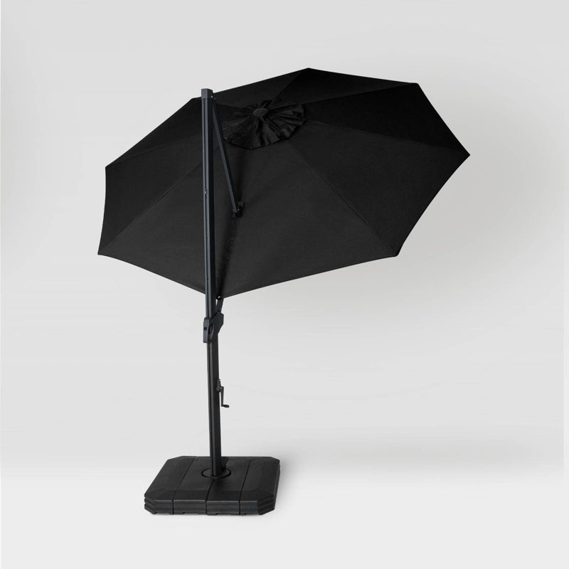 11' Round Offset Outdoor Patio Cantilever Umbrella with Black Pole - Threshold™, 3 of 6