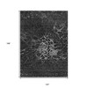 Charcoal Gray And Silver Abstract Washable Indoor Outdoor Area Rug - 3 of 4