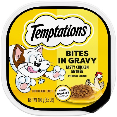 Temptations Bites in Gravy Chicken Flavor Wet Cat Food - 3.5oz