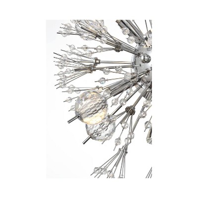 Vera 19'' Chrome Crystal Starburst Dimmable Wall Sconce