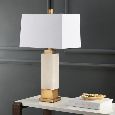 Rozella 29.5-Inch White and Gold Marble Table Lamp