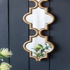 GlasFlength Decorative Wall Mirrors Accent Mirror Four Tiered Wall Mirror Polished Mirror Decorative Mirror for Living Room, Gold, 9.5"*0.9"*47.2" - 2 of 4
