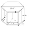 Wooakway 47.24'' Hexagonal Coffee Table Side Table with Large Storage Nightstand for Living Room Set of 2 - 4 of 4