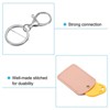 Unique Bargains PU Leather Keychain Fobs with Key Rings for DIY Crafts 2 Pcs - 4 of 4