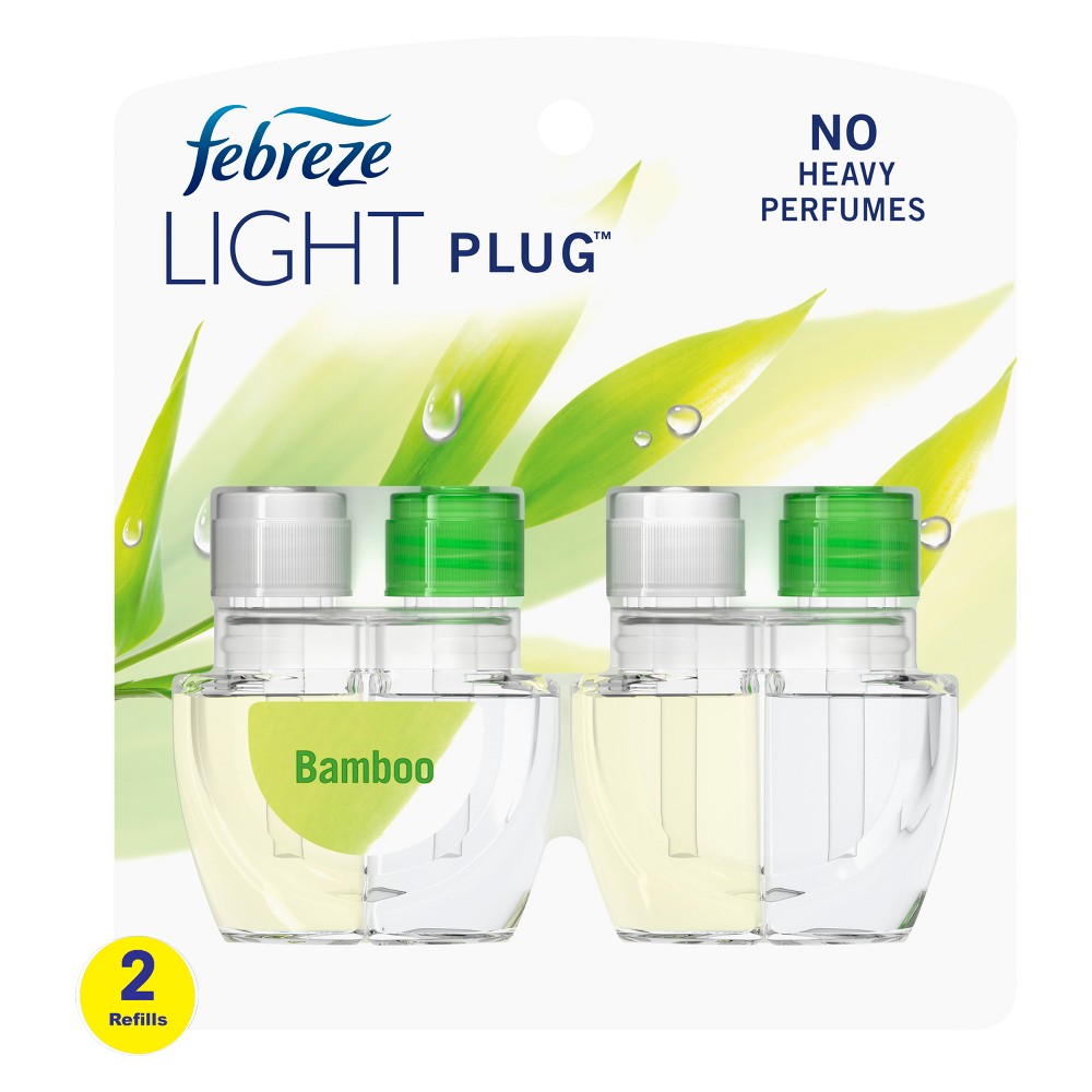 Photos - Air Freshener Febreze Light Plug Refill with Fade Defy Technology - Bamboo - 2pk 