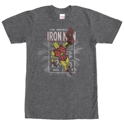 Men's Marvel Iron Man Comic Book Cent T-shirt - Charcoal Heather ...