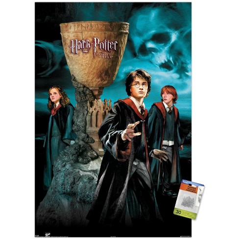The Wizarding World: Harry Potter - Stamps Collage Wall Poster, 22.375 x  34 Framed 