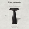 COZAYH Pedestal Small Drink Round Martini Table with Textured Finish and Quick Assembly for Living Rooms or Bedrooms, Holds up to 25 Pounds, Black - 2 of 4