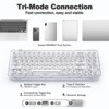 MaseiKar X71 Wireless Hot Swappable Transparent Mechanical Keyboard, 68% Layout, BT5.0/2.4G/USB-C Gasket Mount RGB Backlit - 3 of 4