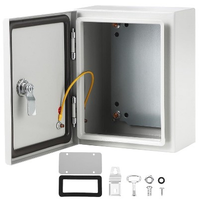 Outdoor Electrical Box, Steel Enclosure, IP66 Waterproof & Dustproof, Electrical Junction Box with Mounting Plate for Indoor Outdoor Use