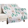 DSANE Xmas Reindeer in Winter Forest Christmas Throw Blanket Soft Fleece Christmas Blanket Cozy Flannel Throw for Couch Bed - 3 of 4