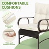 HOMEFUN 3 Pieces Patio Set Outdoor Wicker Furniture Sets Modern Rattan Chair Conversation Sets with Coffee Table - 2 of 4