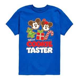 Boys' - Disney - Mickey and Minnie Official Cookie Taster Christmas Short Sleeve Graphic T-Shirt - 1 of 4